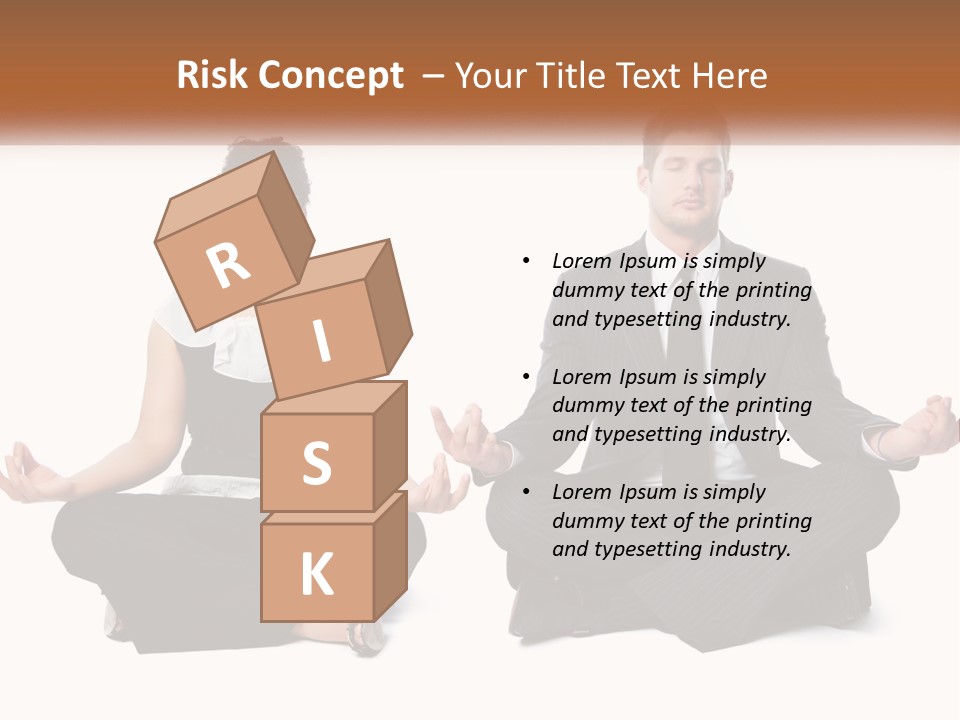 A Man And A Woman Sitting In A Yoga Pose PowerPoint Template