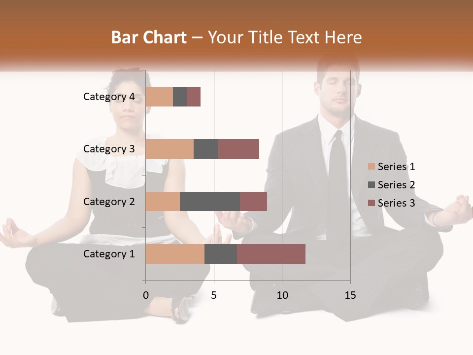 A Man And A Woman Sitting In A Yoga Pose PowerPoint Template