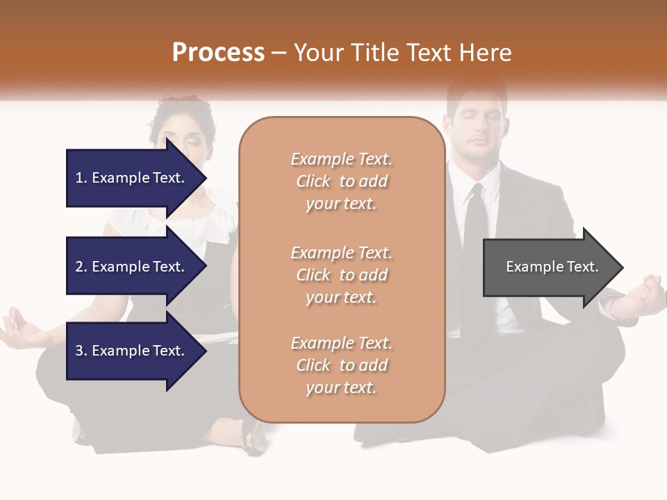 A Man And A Woman Sitting In A Yoga Pose PowerPoint Template