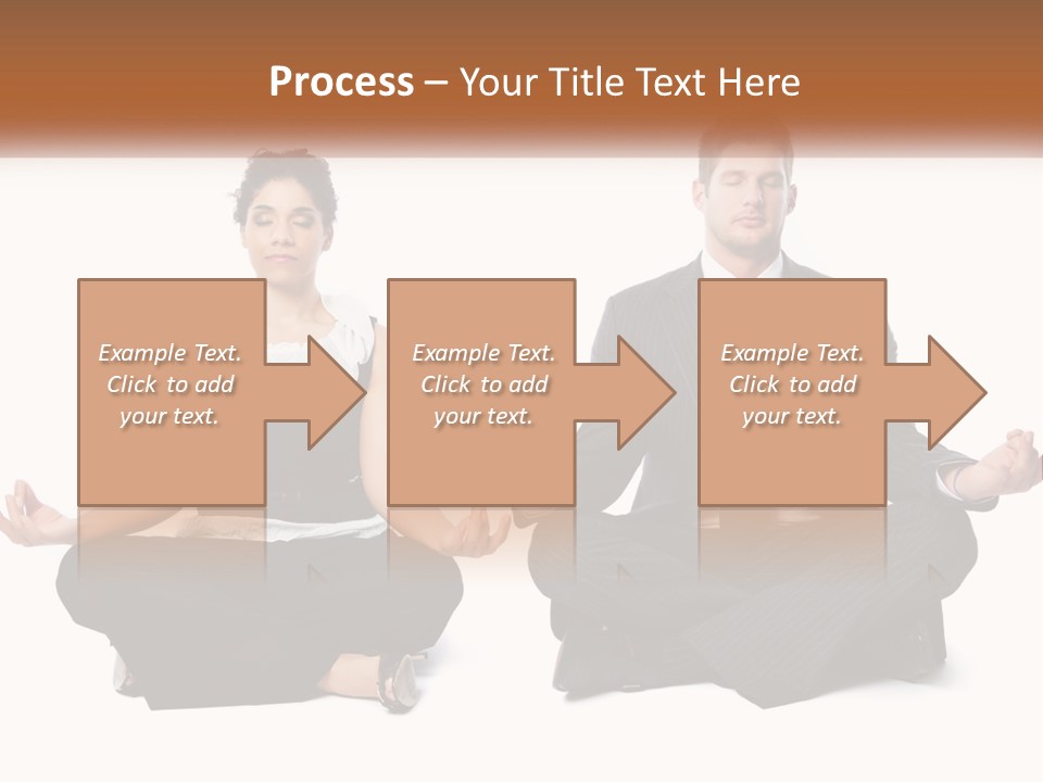 A Man And A Woman Sitting In A Yoga Pose PowerPoint Template