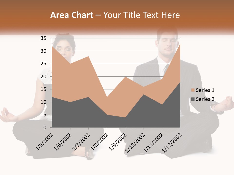 A Man And A Woman Sitting In A Yoga Pose PowerPoint Template
