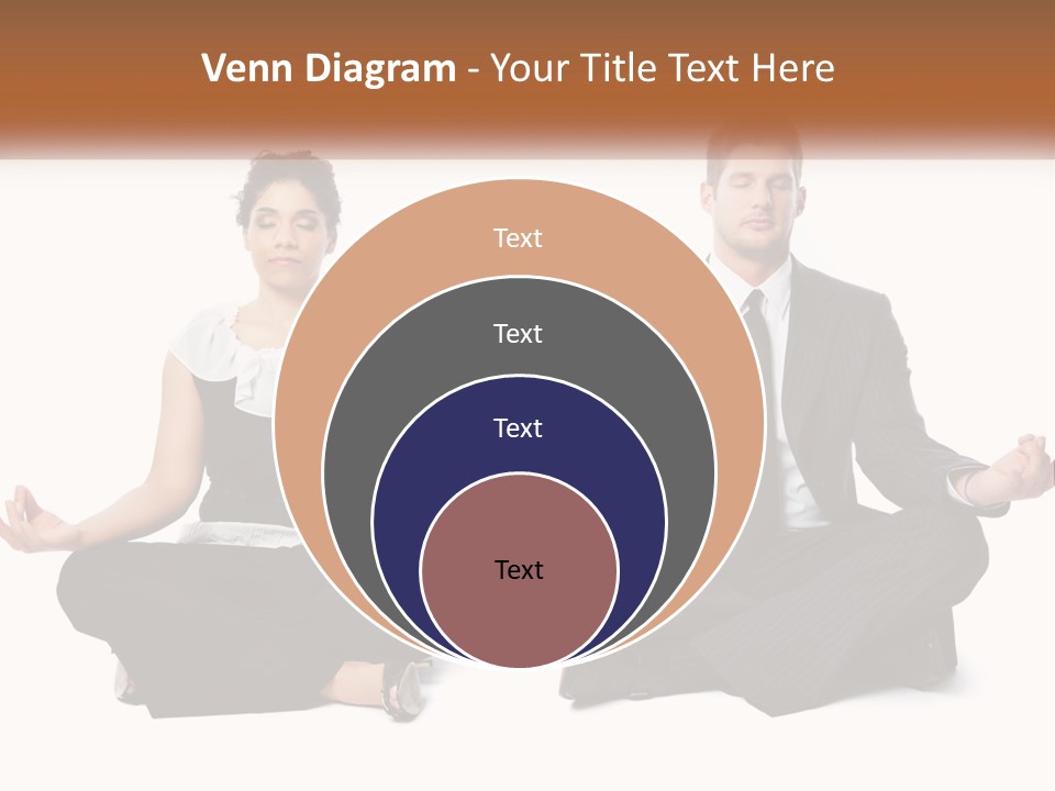 A Man And A Woman Sitting In A Yoga Pose PowerPoint Template