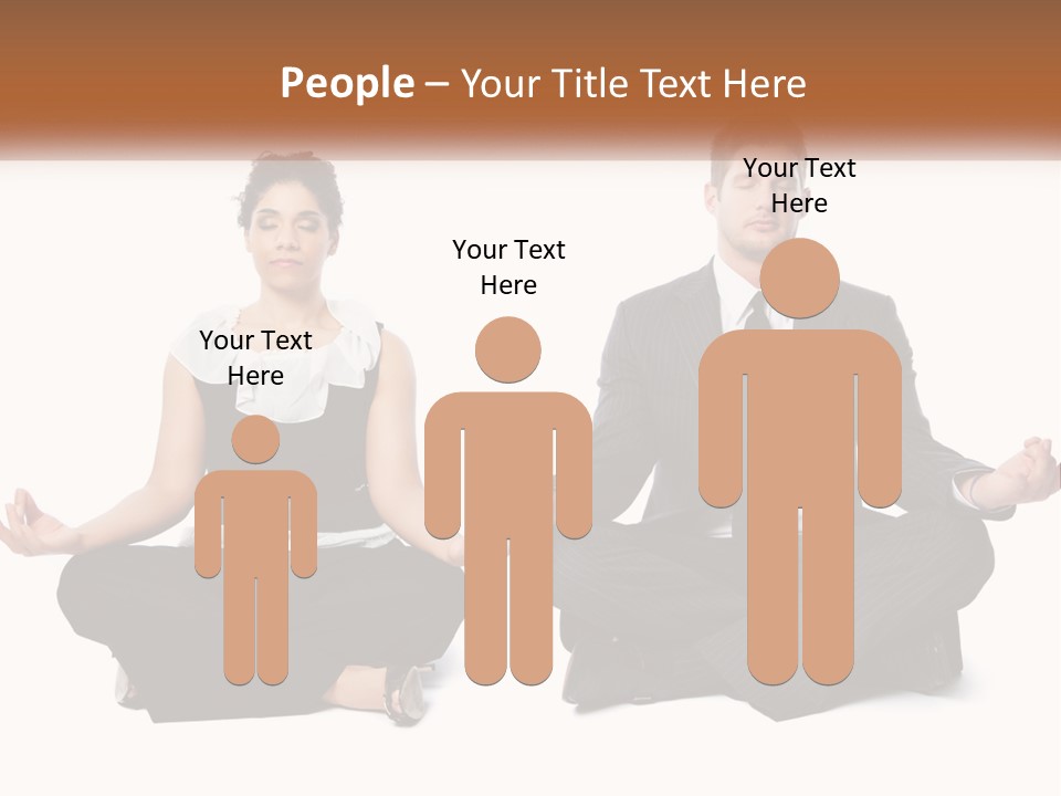 A Man And A Woman Sitting In A Yoga Pose PowerPoint Template