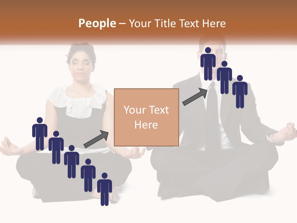 A Man And A Woman Sitting In A Yoga Pose PowerPoint Template