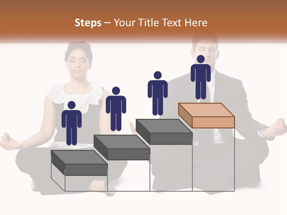 A Man And A Woman Sitting In A Yoga Pose PowerPoint Template