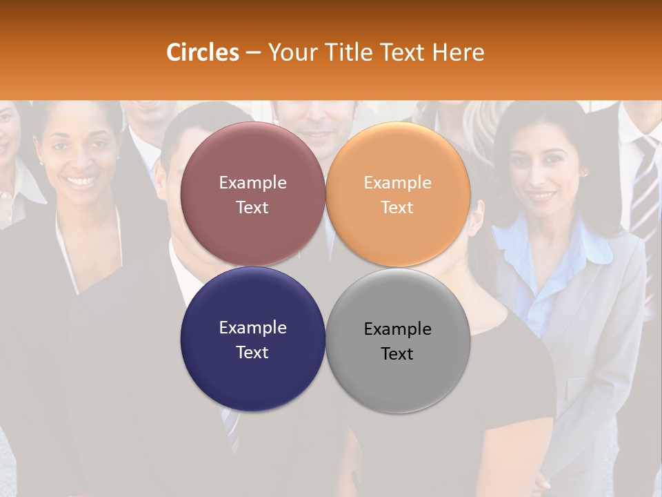 A Group Of Business People Standing Next To Each Other PowerPoint Template