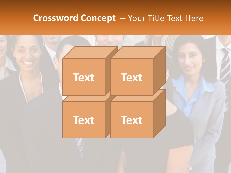 A Group Of Business People Standing Next To Each Other PowerPoint Template
