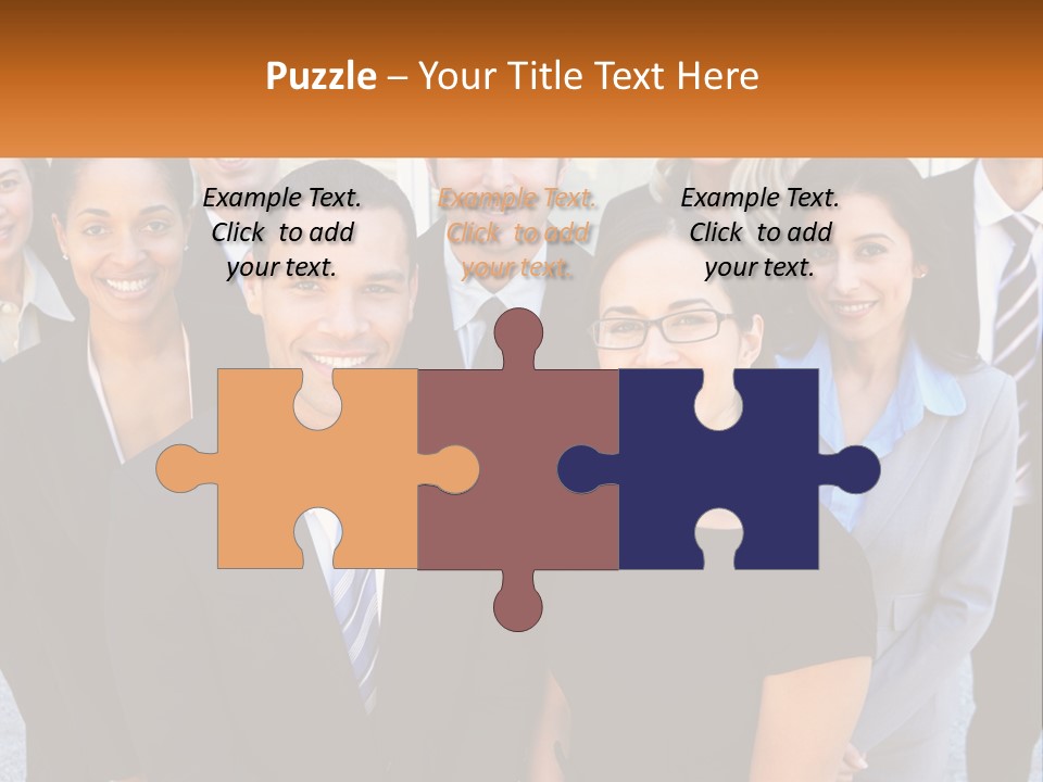 A Group Of Business People Standing Next To Each Other PowerPoint Template