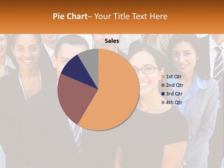 A Group Of Business People Standing Next To Each Other PowerPoint Template