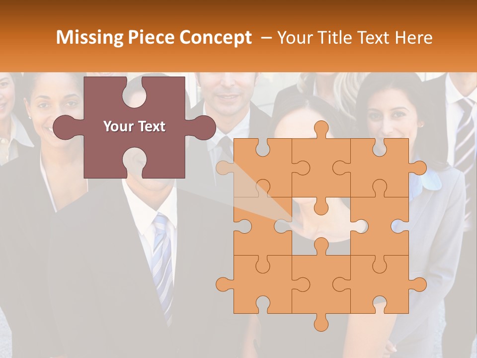 A Group Of Business People Standing Next To Each Other PowerPoint Template