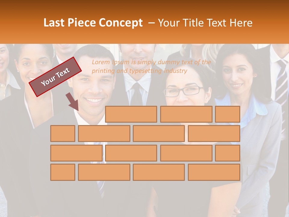 A Group Of Business People Standing Next To Each Other PowerPoint Template