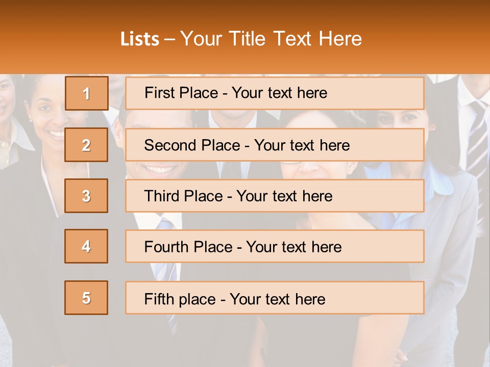 A Group Of Business People Standing Next To Each Other PowerPoint Template