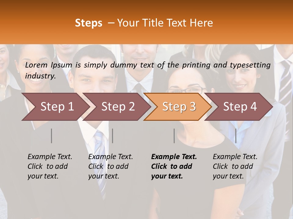 A Group Of Business People Standing Next To Each Other PowerPoint Template