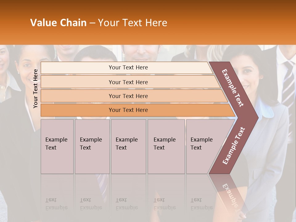 A Group Of Business People Standing Next To Each Other PowerPoint Template