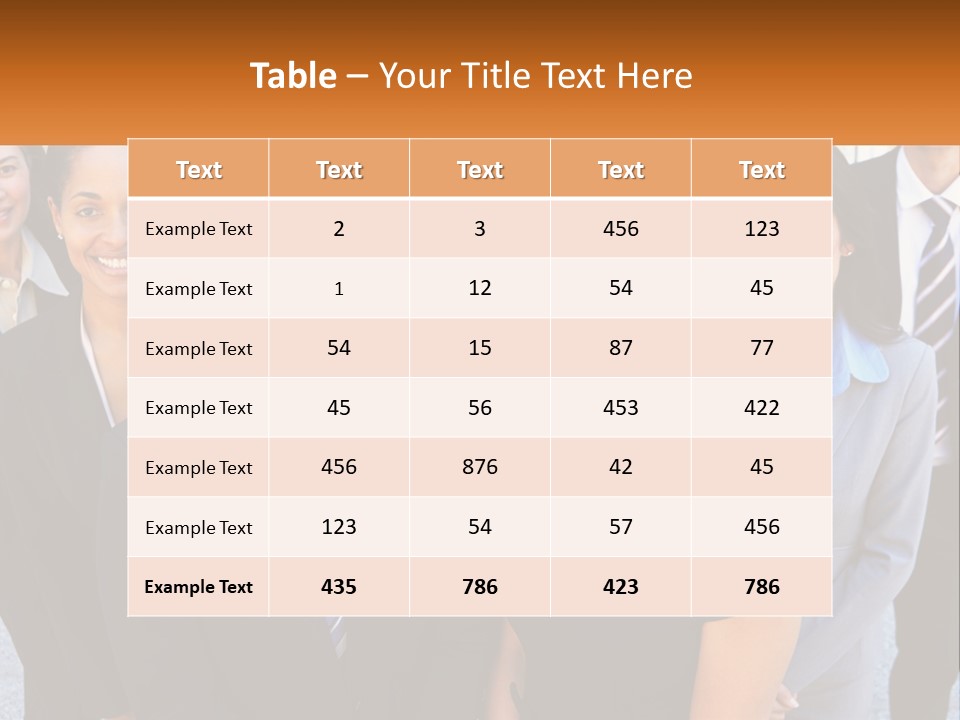 A Group Of Business People Standing Next To Each Other PowerPoint Template