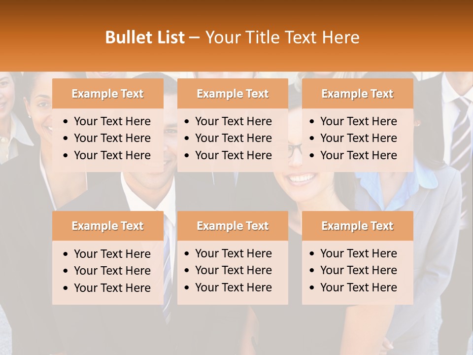 A Group Of Business People Standing Next To Each Other PowerPoint Template