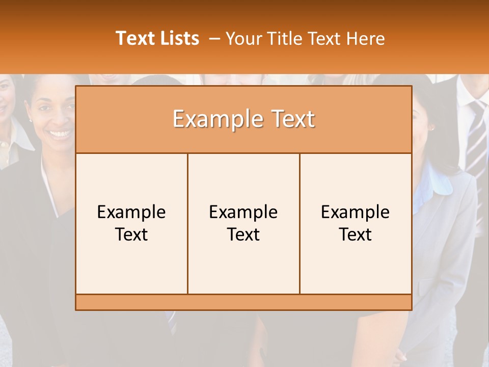 A Group Of Business People Standing Next To Each Other PowerPoint Template