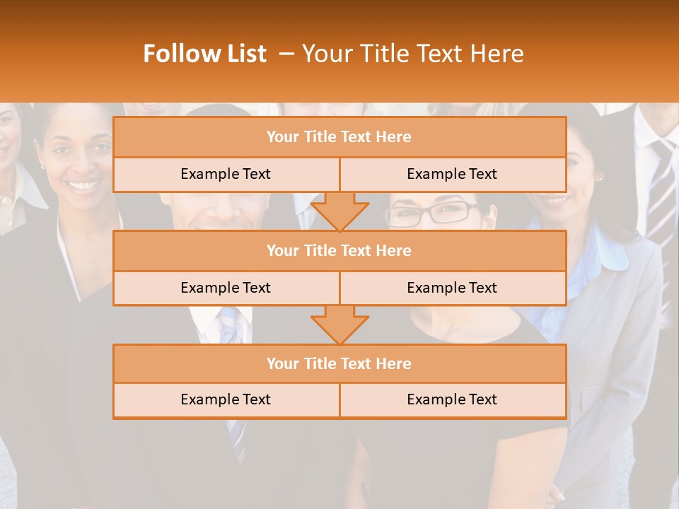 A Group Of Business People Standing Next To Each Other PowerPoint Template