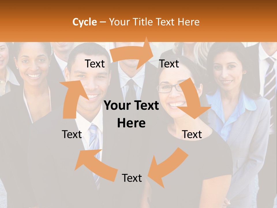 A Group Of Business People Standing Next To Each Other PowerPoint Template
