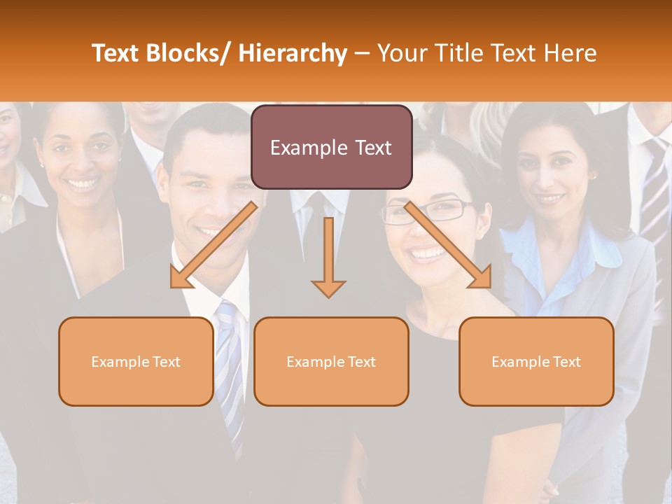 A Group Of Business People Standing Next To Each Other PowerPoint Template
