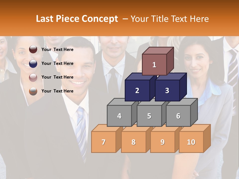 A Group Of Business People Standing Next To Each Other PowerPoint Template