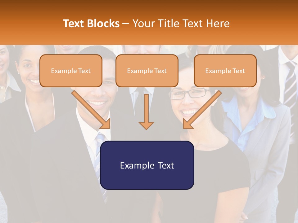 A Group Of Business People Standing Next To Each Other PowerPoint Template