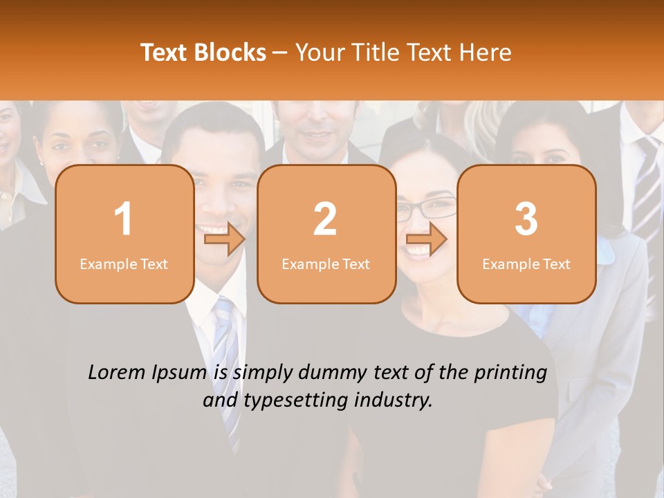 A Group Of Business People Standing Next To Each Other PowerPoint Template