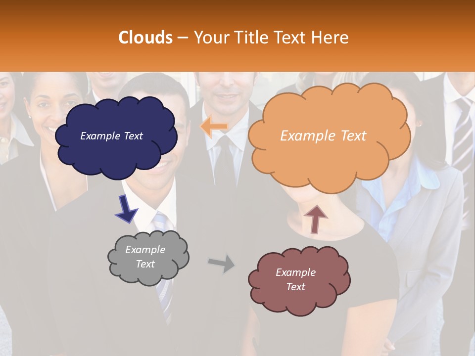 A Group Of Business People Standing Next To Each Other PowerPoint Template
