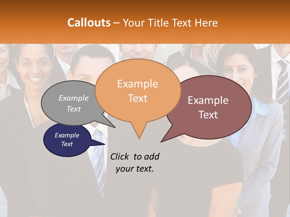 A Group Of Business People Standing Next To Each Other PowerPoint Template