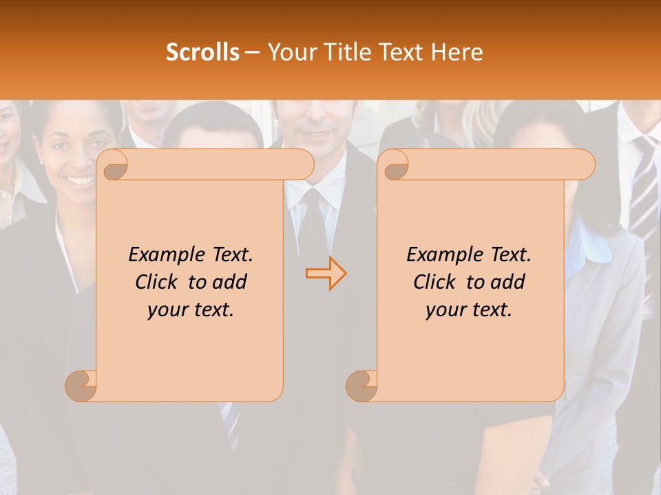 A Group Of Business People Standing Next To Each Other PowerPoint Template