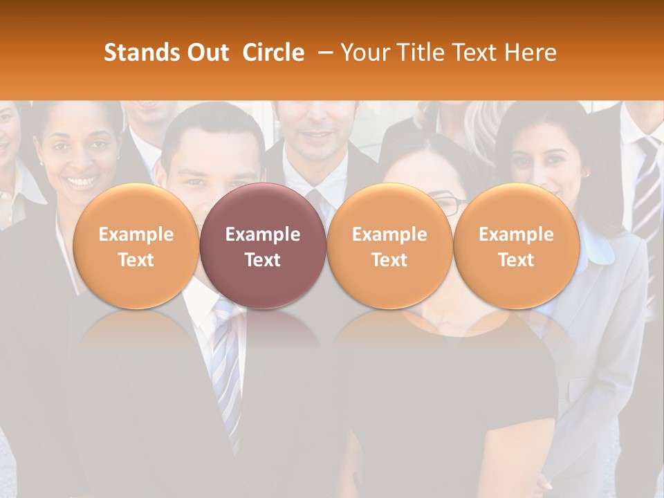 A Group Of Business People Standing Next To Each Other PowerPoint Template