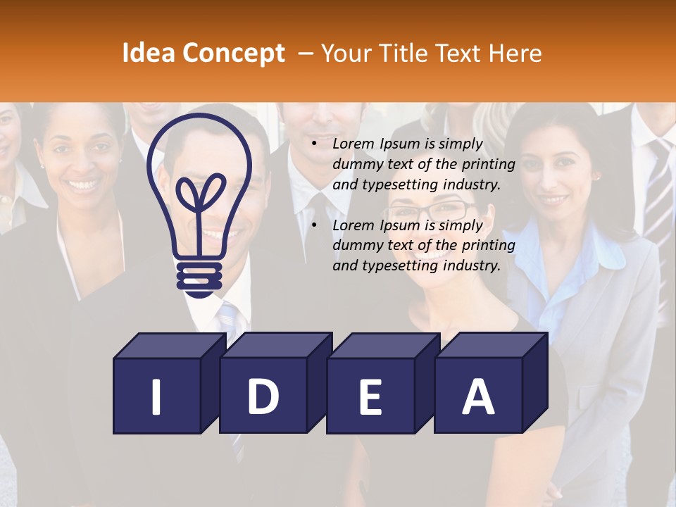 A Group Of Business People Standing Next To Each Other PowerPoint Template