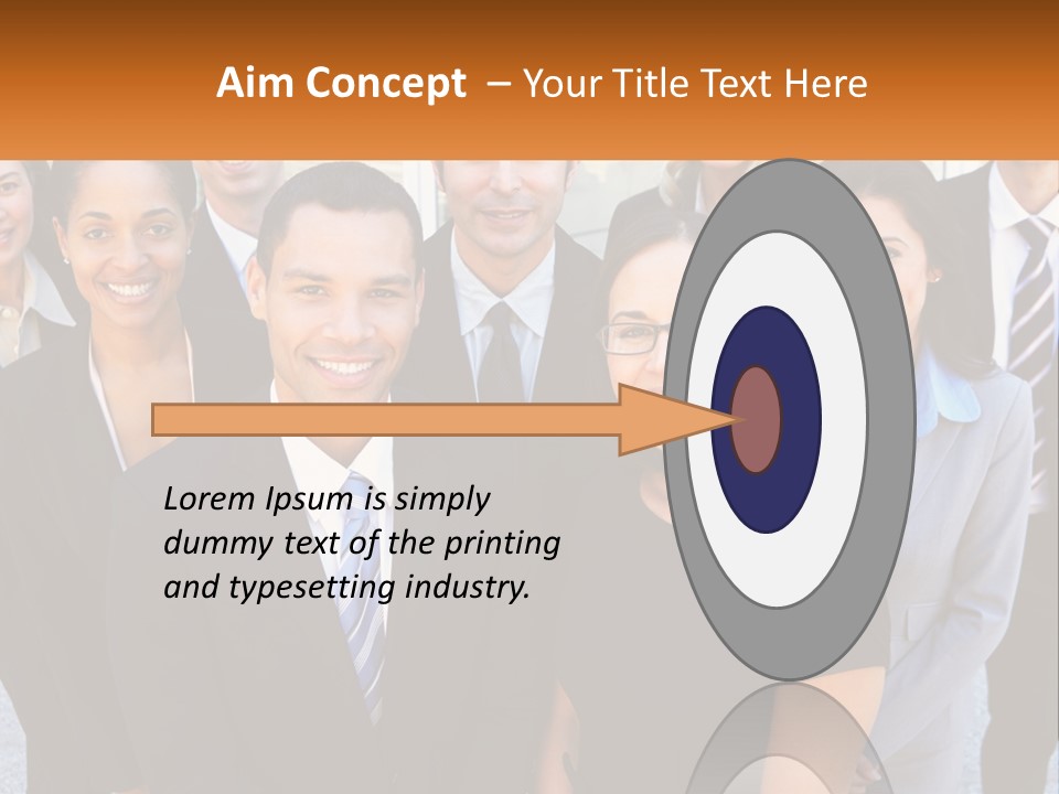 A Group Of Business People Standing Next To Each Other PowerPoint Template