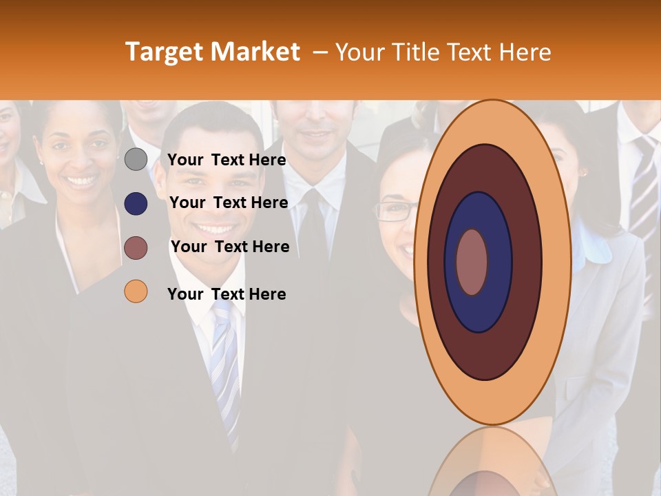 A Group Of Business People Standing Next To Each Other PowerPoint Template