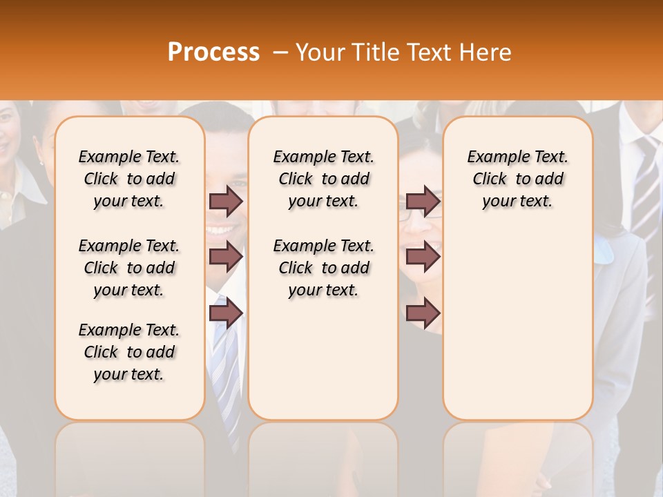 A Group Of Business People Standing Next To Each Other PowerPoint Template