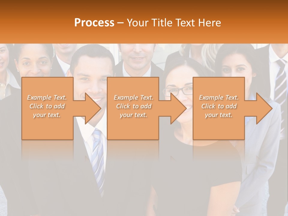 A Group Of Business People Standing Next To Each Other PowerPoint Template