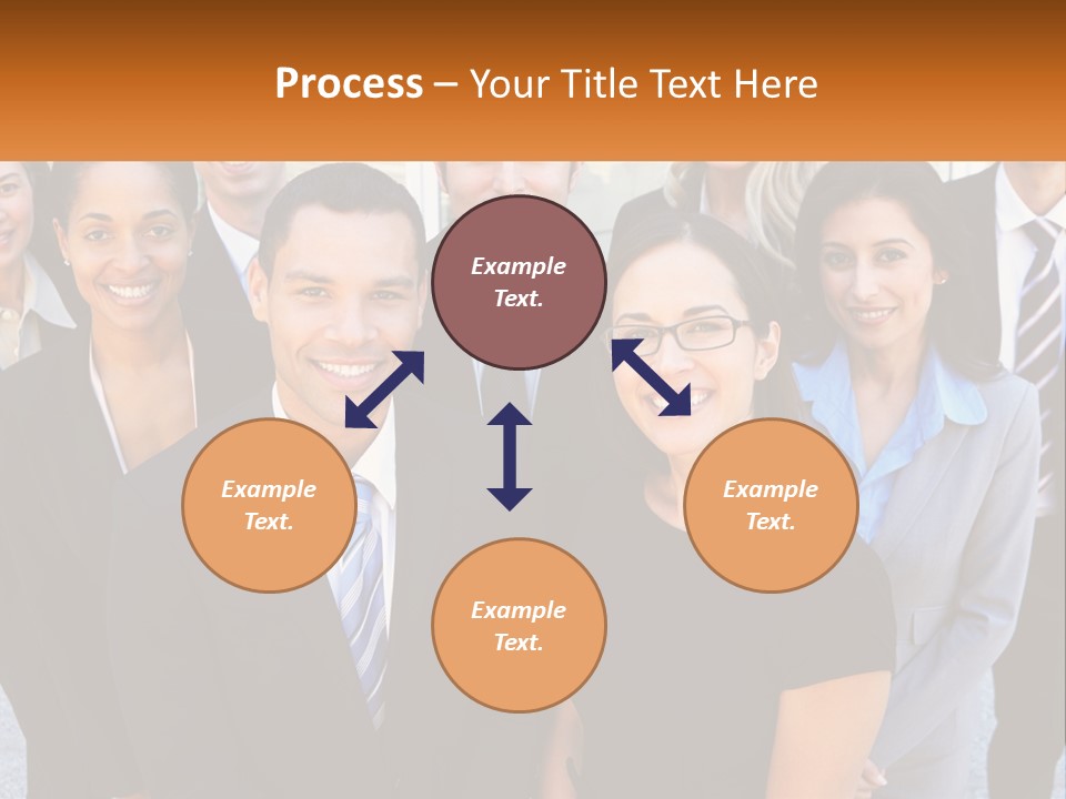 A Group Of Business People Standing Next To Each Other PowerPoint Template