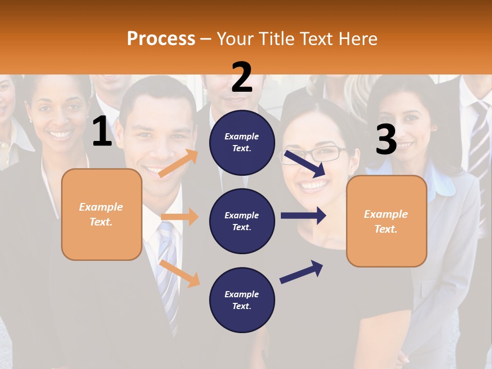 A Group Of Business People Standing Next To Each Other PowerPoint Template