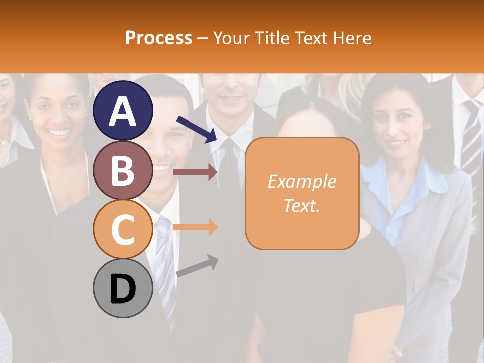 A Group Of Business People Standing Next To Each Other PowerPoint Template