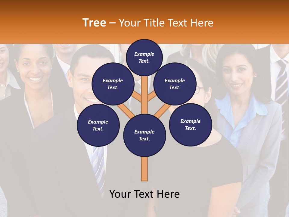 A Group Of Business People Standing Next To Each Other PowerPoint Template