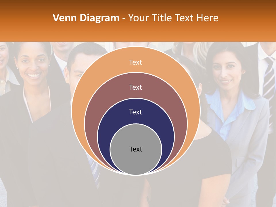 A Group Of Business People Standing Next To Each Other PowerPoint Template