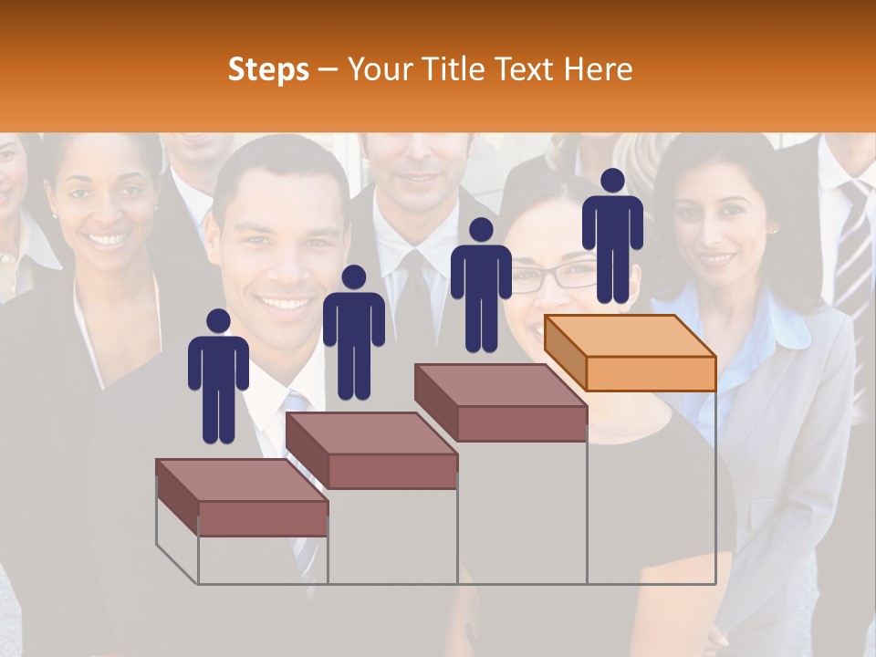 A Group Of Business People Standing Next To Each Other PowerPoint Template