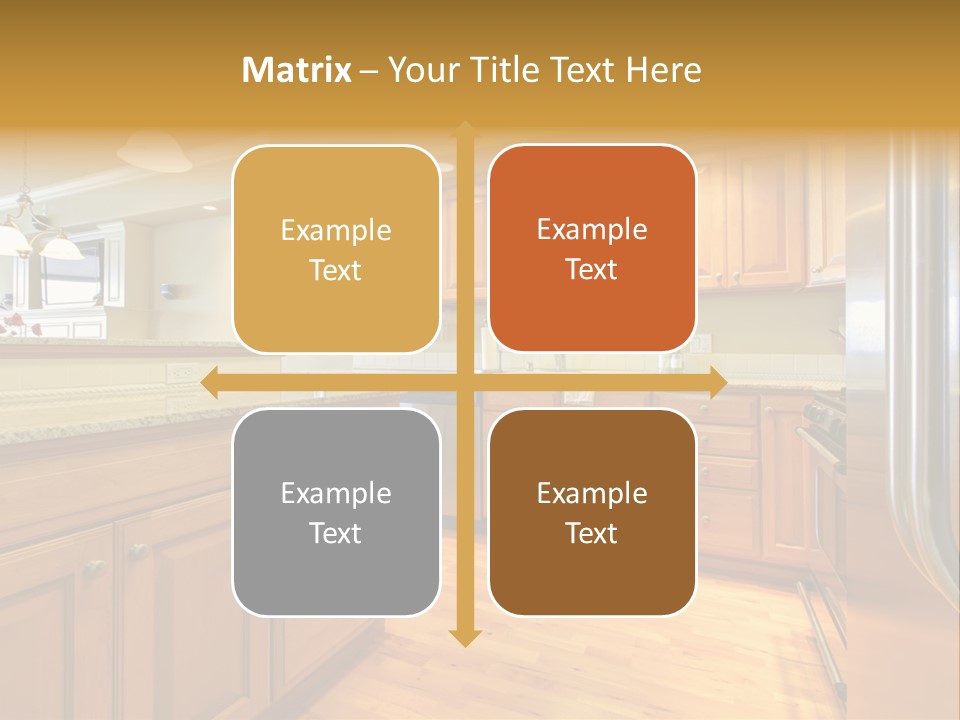 A Kitchen With Wooden Cabinets And A Stainless Steel Dishwasher PowerPoint Template