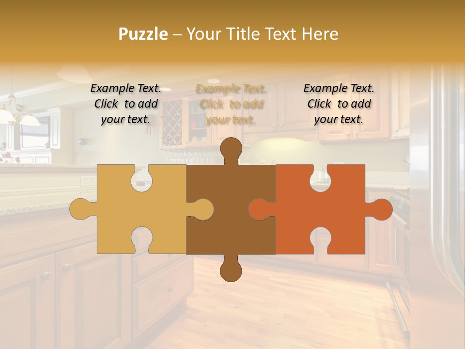 A Kitchen With Wooden Cabinets And A Stainless Steel Dishwasher PowerPoint Template