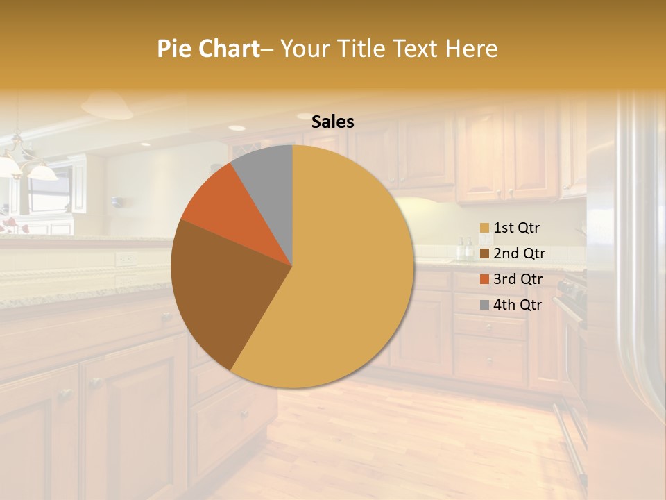 A Kitchen With Wooden Cabinets And A Stainless Steel Dishwasher PowerPoint Template