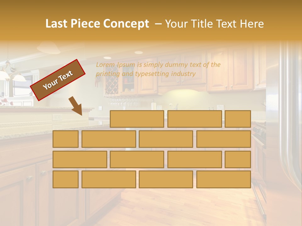 A Kitchen With Wooden Cabinets And A Stainless Steel Dishwasher PowerPoint Template