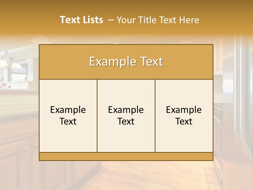 A Kitchen With Wooden Cabinets And A Stainless Steel Dishwasher PowerPoint Template