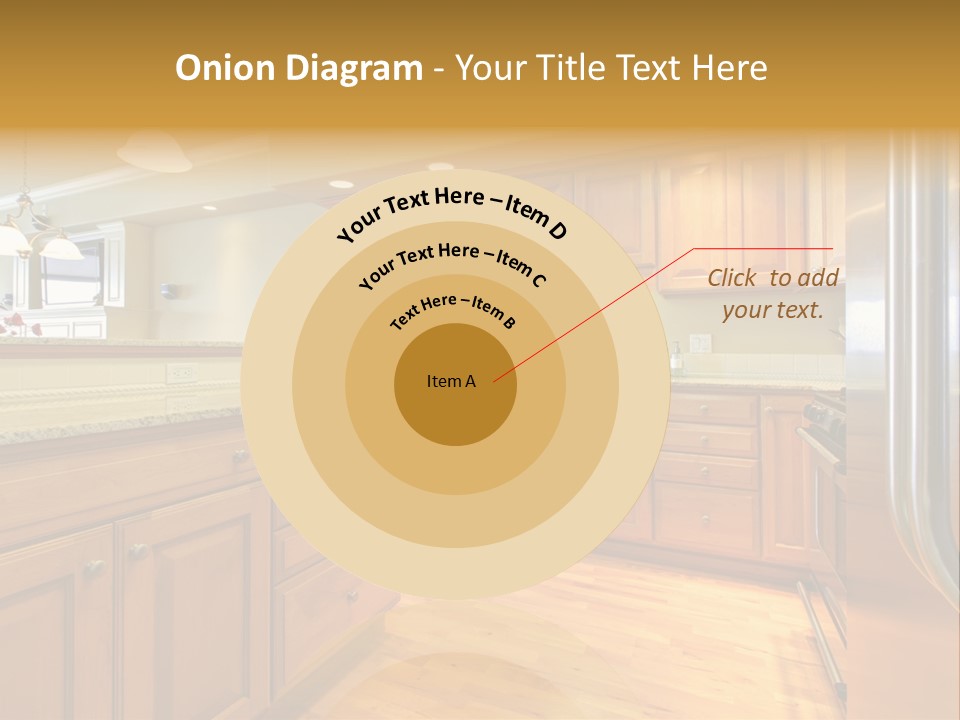A Kitchen With Wooden Cabinets And A Stainless Steel Dishwasher PowerPoint Template