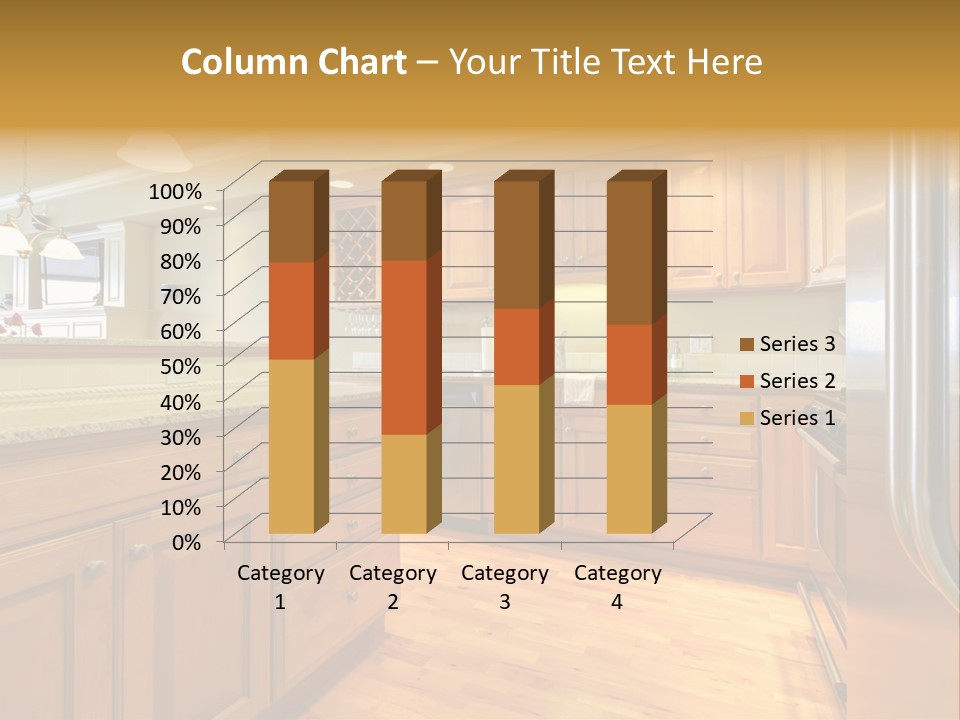 A Kitchen With Wooden Cabinets And A Stainless Steel Dishwasher PowerPoint Template