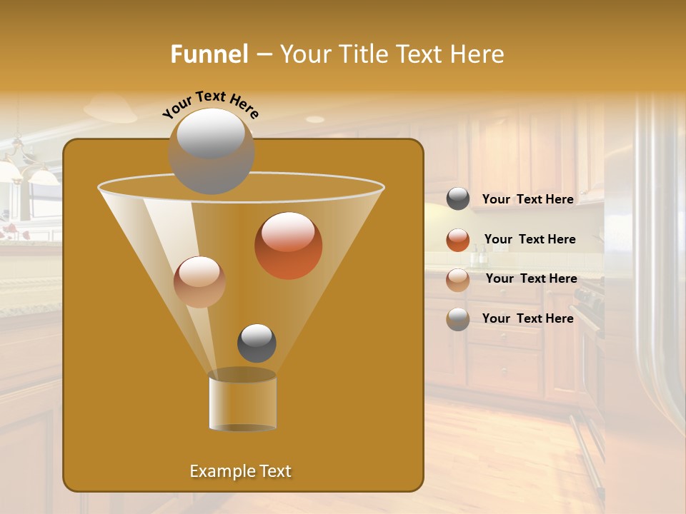 A Kitchen With Wooden Cabinets And A Stainless Steel Dishwasher PowerPoint Template